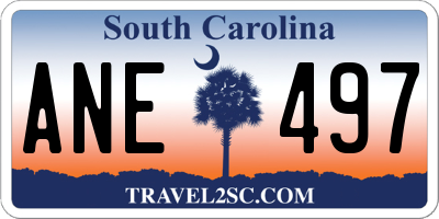 SC license plate ANE497