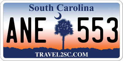 SC license plate ANE553