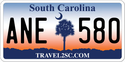 SC license plate ANE580