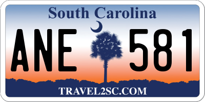 SC license plate ANE581