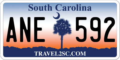 SC license plate ANE592