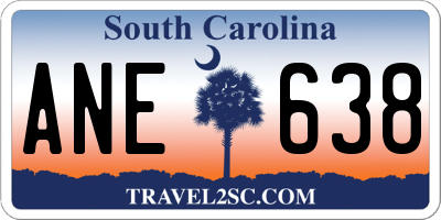 SC license plate ANE638