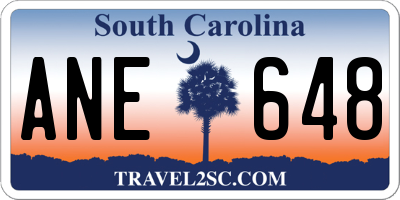 SC license plate ANE648