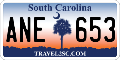 SC license plate ANE653