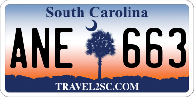 SC license plate ANE663