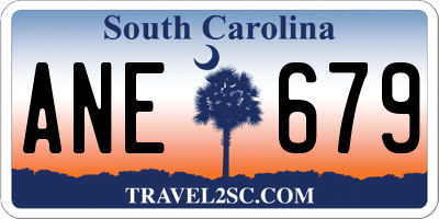 SC license plate ANE679