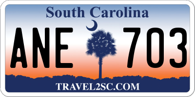 SC license plate ANE703
