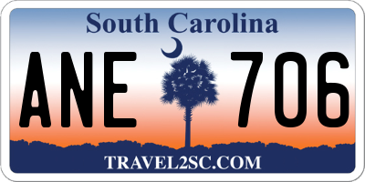 SC license plate ANE706