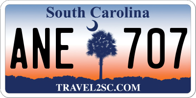 SC license plate ANE707