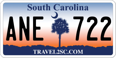 SC license plate ANE722