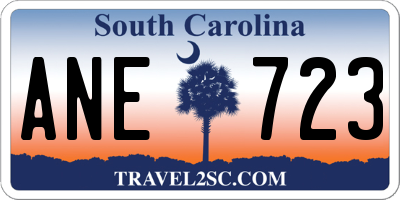 SC license plate ANE723