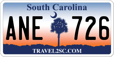 SC license plate ANE726