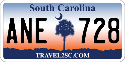 SC license plate ANE728