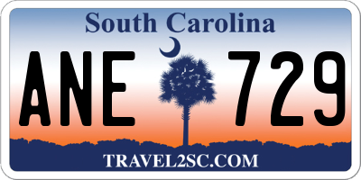 SC license plate ANE729