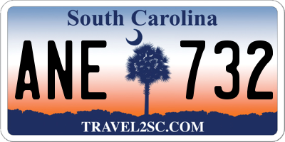 SC license plate ANE732