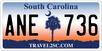 SC license plate ANE736