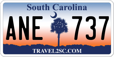 SC license plate ANE737