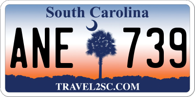 SC license plate ANE739