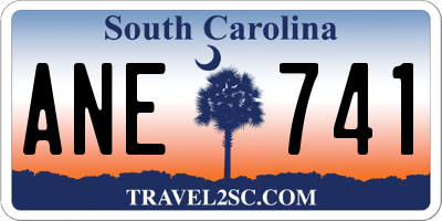 SC license plate ANE741