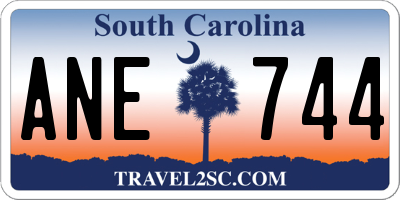 SC license plate ANE744