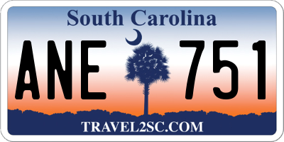 SC license plate ANE751