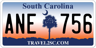 SC license plate ANE756