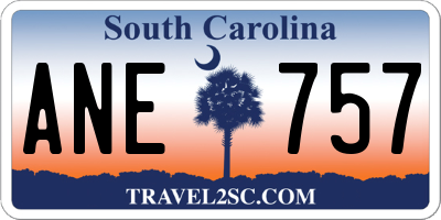 SC license plate ANE757