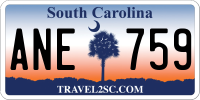 SC license plate ANE759