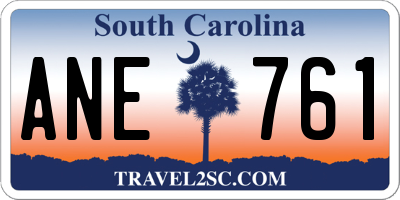 SC license plate ANE761