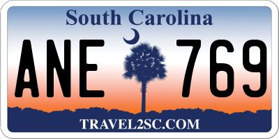 SC license plate ANE769