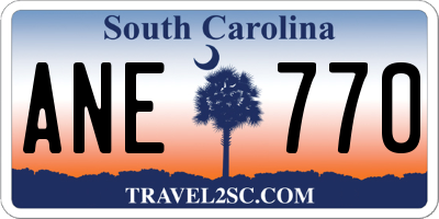 SC license plate ANE770