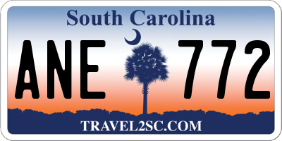 SC license plate ANE772