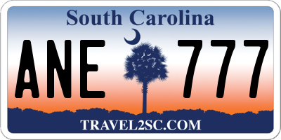 SC license plate ANE777
