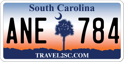 SC license plate ANE784