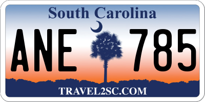 SC license plate ANE785