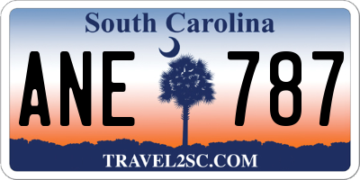 SC license plate ANE787