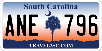 SC license plate ANE796