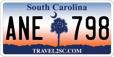 SC license plate ANE798