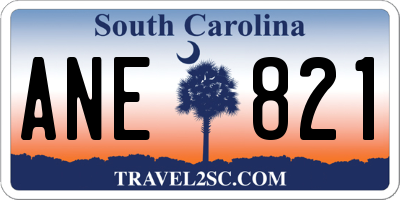 SC license plate ANE821