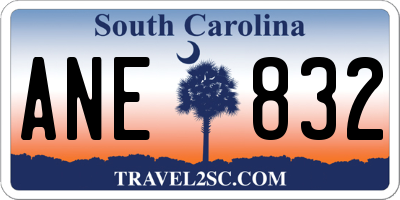 SC license plate ANE832