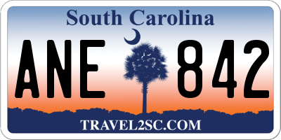 SC license plate ANE842