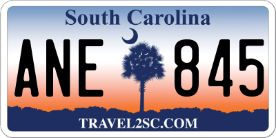 SC license plate ANE845