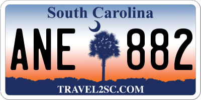 SC license plate ANE882