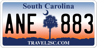 SC license plate ANE883