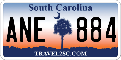 SC license plate ANE884