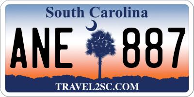 SC license plate ANE887