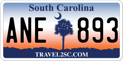 SC license plate ANE893
