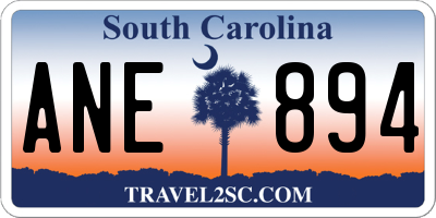 SC license plate ANE894