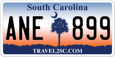 SC license plate ANE899