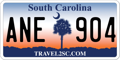 SC license plate ANE904